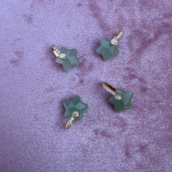 Gemstone star charm with gold filled bail - Picture 4 of 4